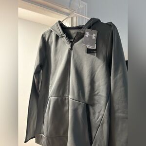 Youth large under armour grey hoodie